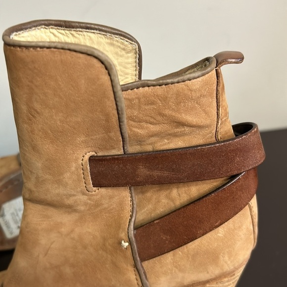 Rag and Bone Harrow Nubuck Suede Ankle Boot Camel Chunky Heel Booties Sz 36 or 6 - Picture 12 of 16